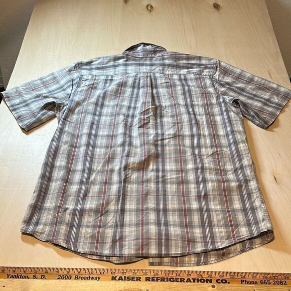 Carhartt Mens Size XL Extra Large Grey Plaid Short Sleeve Relaxed Fit - Picture 5 of 5
